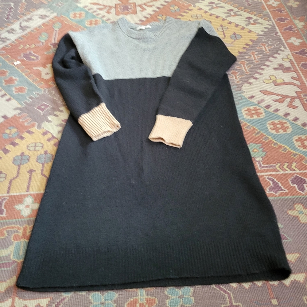 Madewell  Colorblock Merino Wool Sweater Dress M